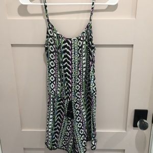 Spaghetti strap short summer romper.